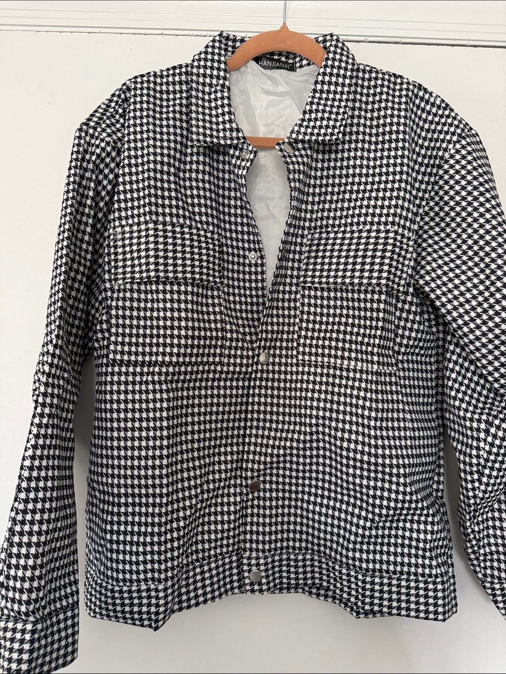 Black & White Houndstooth Shirt Jacket NWOT